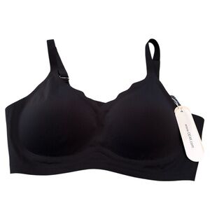 NWT Oeak Wireless Seamless Black Comfort Bra Sz XL